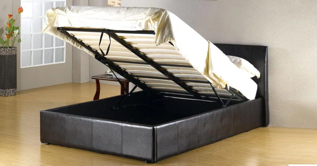 Leather Ottoman Storage Bed