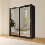 Berlin Sliding Mirror Wardrobe 150cm Wide - Image 2