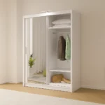Berlin Sliding Mirror Wardrobe 150cm Wide - Image 3