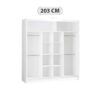 203cm wide mirror sliding wardrobe interior