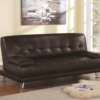 3 Seater Chloe Leather Sofa Bed Brown