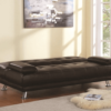 3 Seater Chloe Leather Sofa Bed Brown