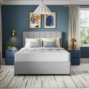 Divan Bed with Memory Orthopaedic Mattress and Headboard