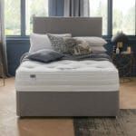 Cream Double Divan Bed with Mattress