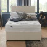 Cream Double Divan Bed with Mattress