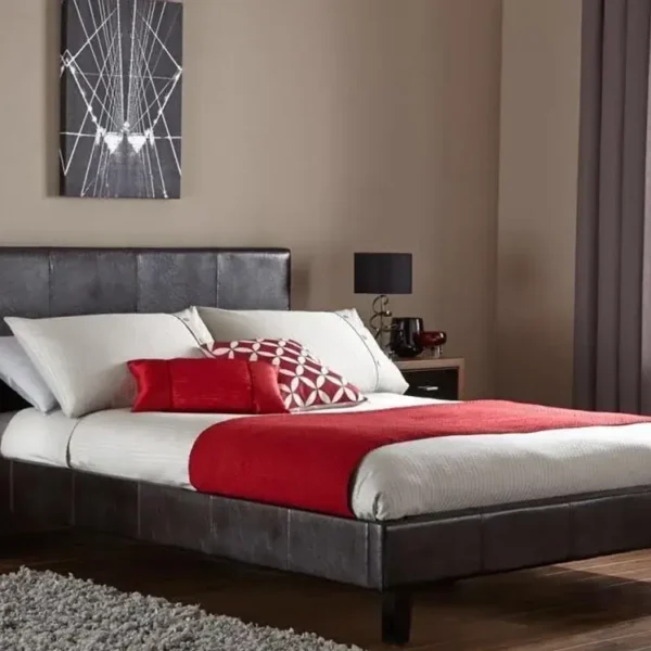 Faux Leather Bed Frame with optional Mattress