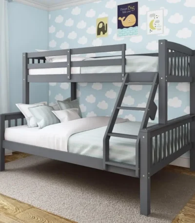 Grey Wooden Triple Sleeper Bunk Bed