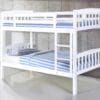 White single wooden bunk bed