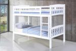 White single wooden bunk bed