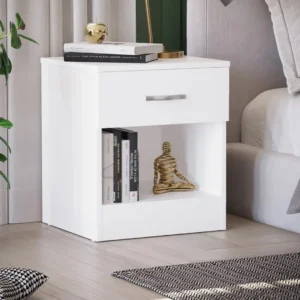 Alina Bedside Table White