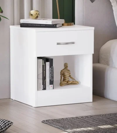 Alina Bedside Table White