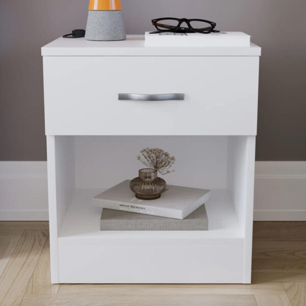 Alina Bedside Table White