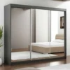 Paris Lux Mirror Sliding Door Wardrobe - 250 CM