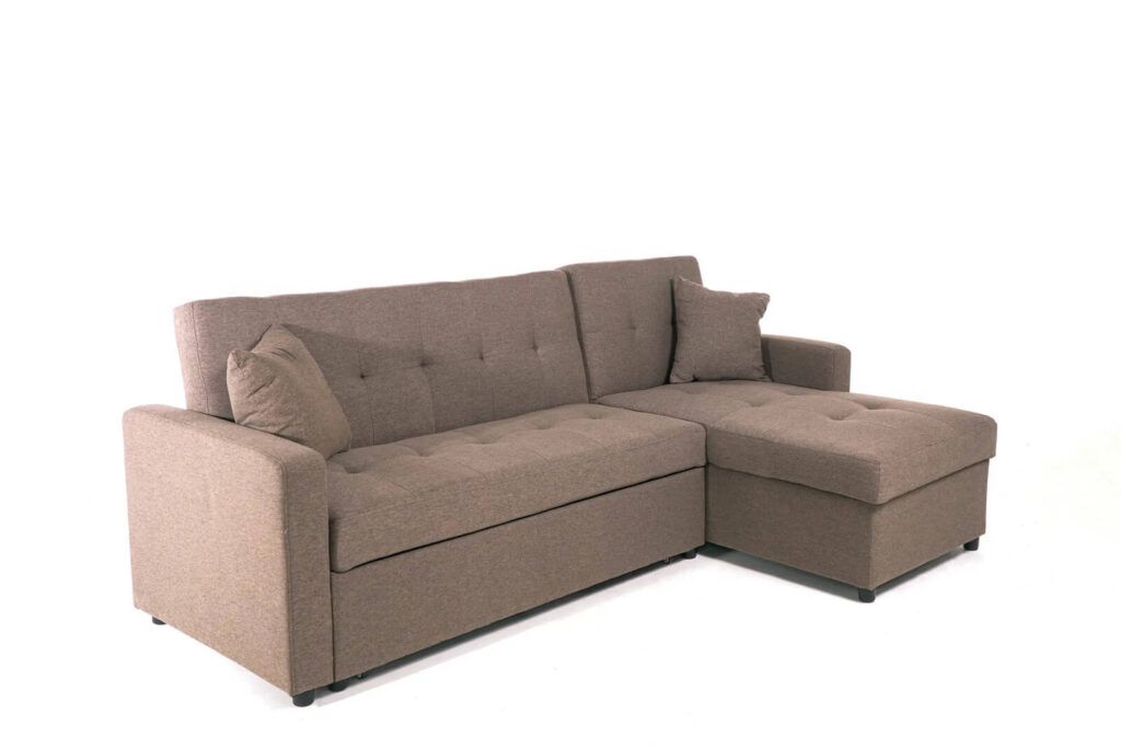 3 Seater Hilton Ottoman Fabric Corner Sofa Bed