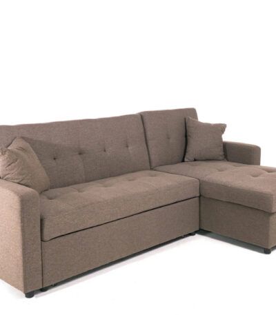 3 Seater Hilton Ottoman Fabric Corner Sofa Bed