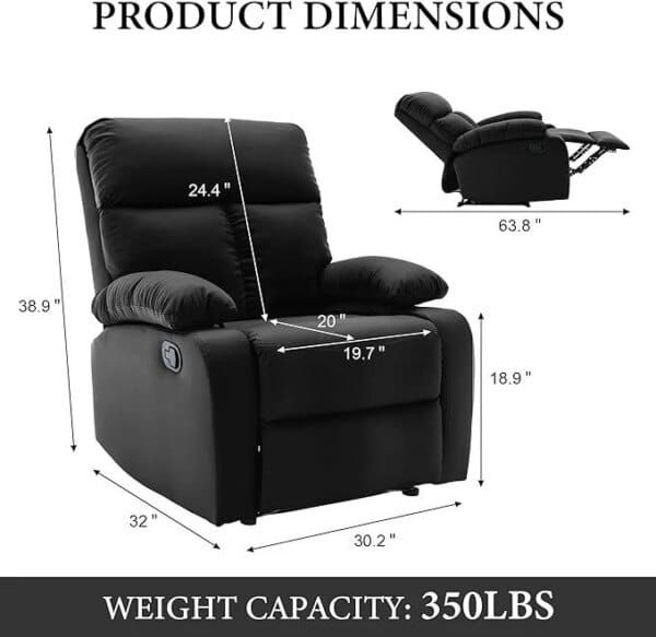 1 Seater Venus Recliner Sofa Chair - Image 4