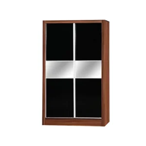 Alpha High Gloss 2 Door Sliding Mirror Wardrobe