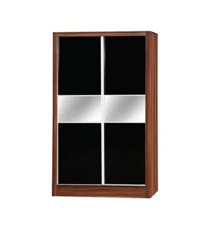 Alpha High Gloss 2 Door Sliding Mirror Wardrobe