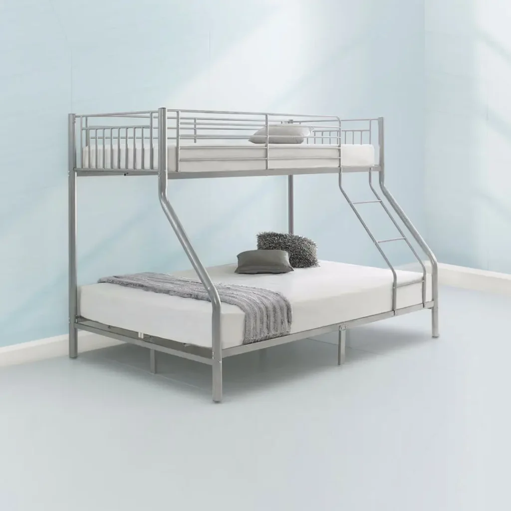 Triple Metal Bunk Bed with Mattress