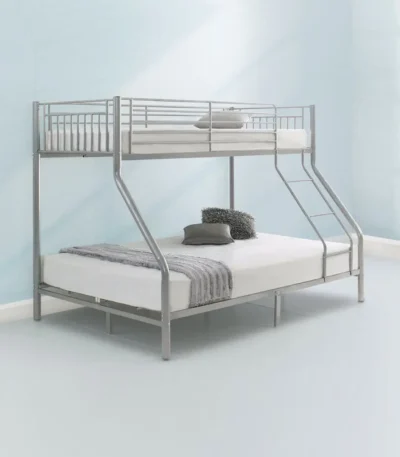 Triple Metal Bunk Bed with Mattress