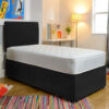 Single Divan Bed With Memory Orthopaedic Mattress and Headboard