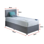 Single Divan Bed With Choice of Mattress - Headboard & Storage - Image 6