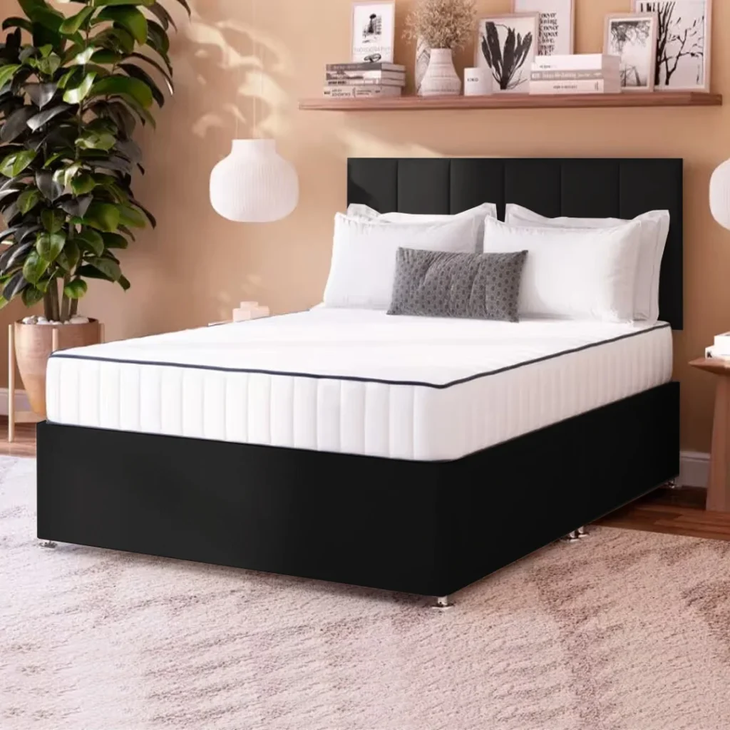 Divan Bed with Mattress with optional Storage - Headboard