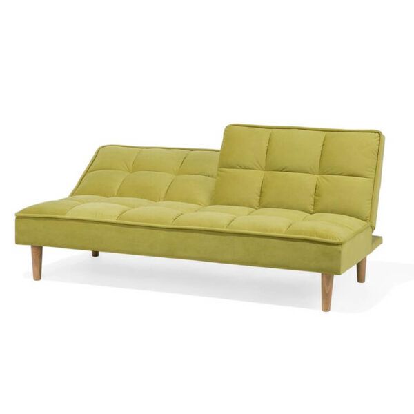 Hattan 3 Seater Fabric Sofa Bed Lime Yellow