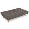 Hattan 3 Seater Fabric Sofa Bed Chocolate Brown