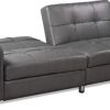 3 Seater Istanbul Leather Ottoman Sofa Bed Grey