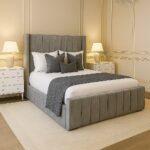 Plush Velvet Royal Wing Bed