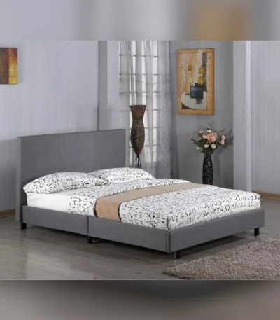 Double Fusion Fabric Grey Bed