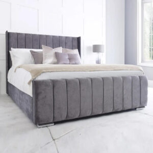 Grey Wingback bed