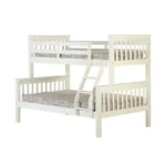 White Triple Wooden Bunk Bed