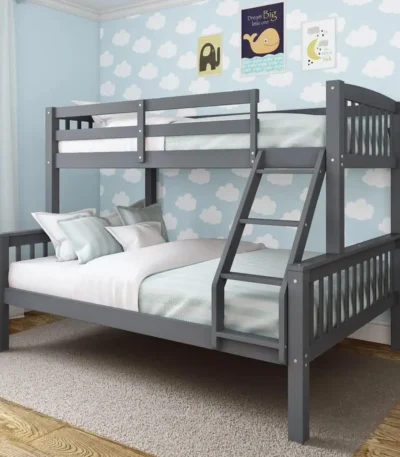 Grey Triple Wooden Bunk Bed Frame