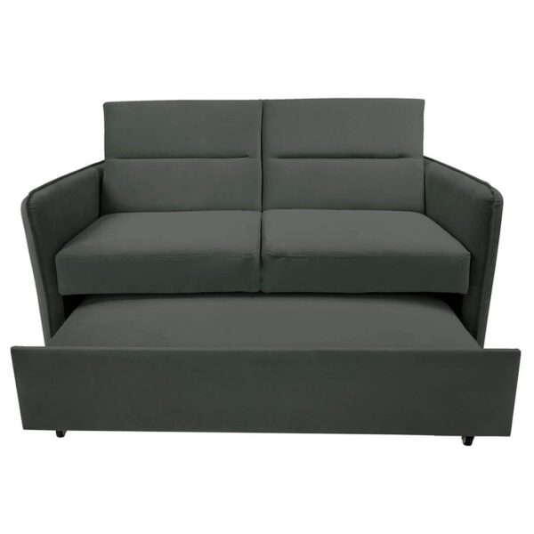 IBSON 2 Seater Fabric Sofa Bed Grey