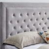 Light Grey Ottoman Bed with Headboard