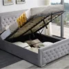 Plush Velvet Heaven Ottoman Storage Bed