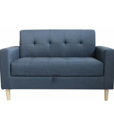 2 Seater Mart Ottoman Fabric Sofa Blue