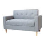 2 Seater Mart Ottoman Fabric Sofa Grey