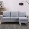 3-Seater LEM Fabric Sofa with Matching Footstool