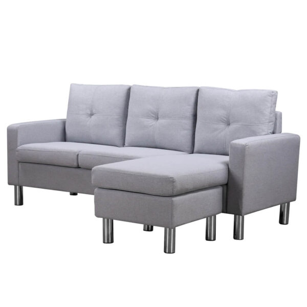 3-Seater LEM Fabric Sofa with Matching Footstool