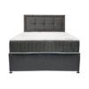 Eden Grey Double Plush Velvet Divan Bed