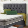 Grey Plush Velvet Divan Bed