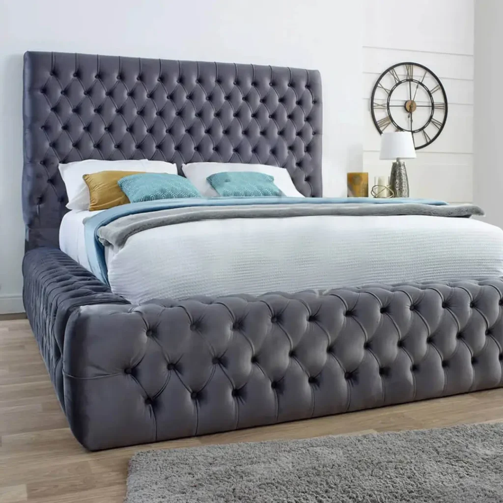 Emma Ambassador Bed Frame with Velvet Upholstery