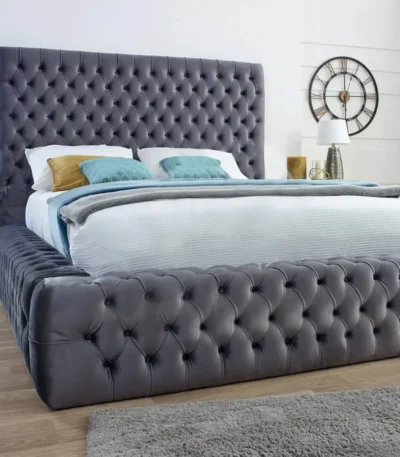 Emma Ambassador Bed Frame with Velvet Upholstery