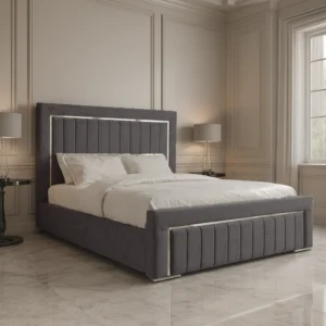 Victoria Double Velvet Upholstered Bed Frame