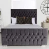 Grey Rose Chesterfield Bed Frame