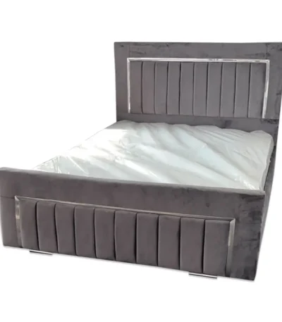 Victoria Double Velvet Upholstered Bed Frame