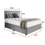 Small Double Divan Bed With Mattress Included - Image 6